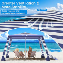 8x8 Beach Cabana Canopy with Side Wall