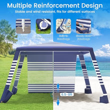 8x8 Beach Cabana Canopy with Side Wall