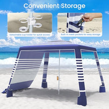 8x8 Beach Cabana Canopy with Side Wall
