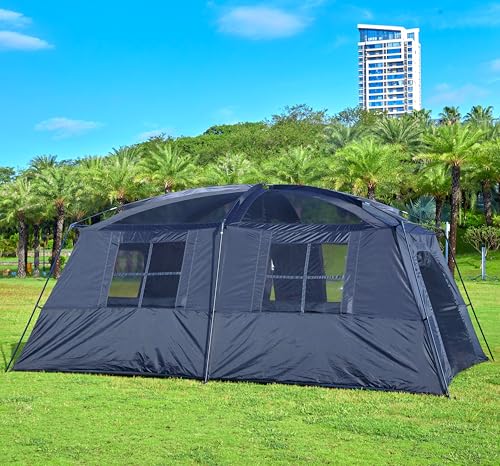 12-14 Person Family Cabin Tent 2-Room Waterproof
