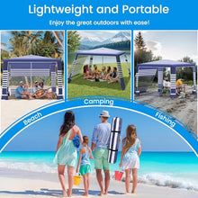 8x8 Beach Cabana Canopy with Side Wall