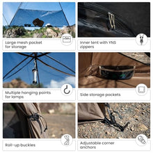 4-Person 3-Season Camping Tent Waterproof