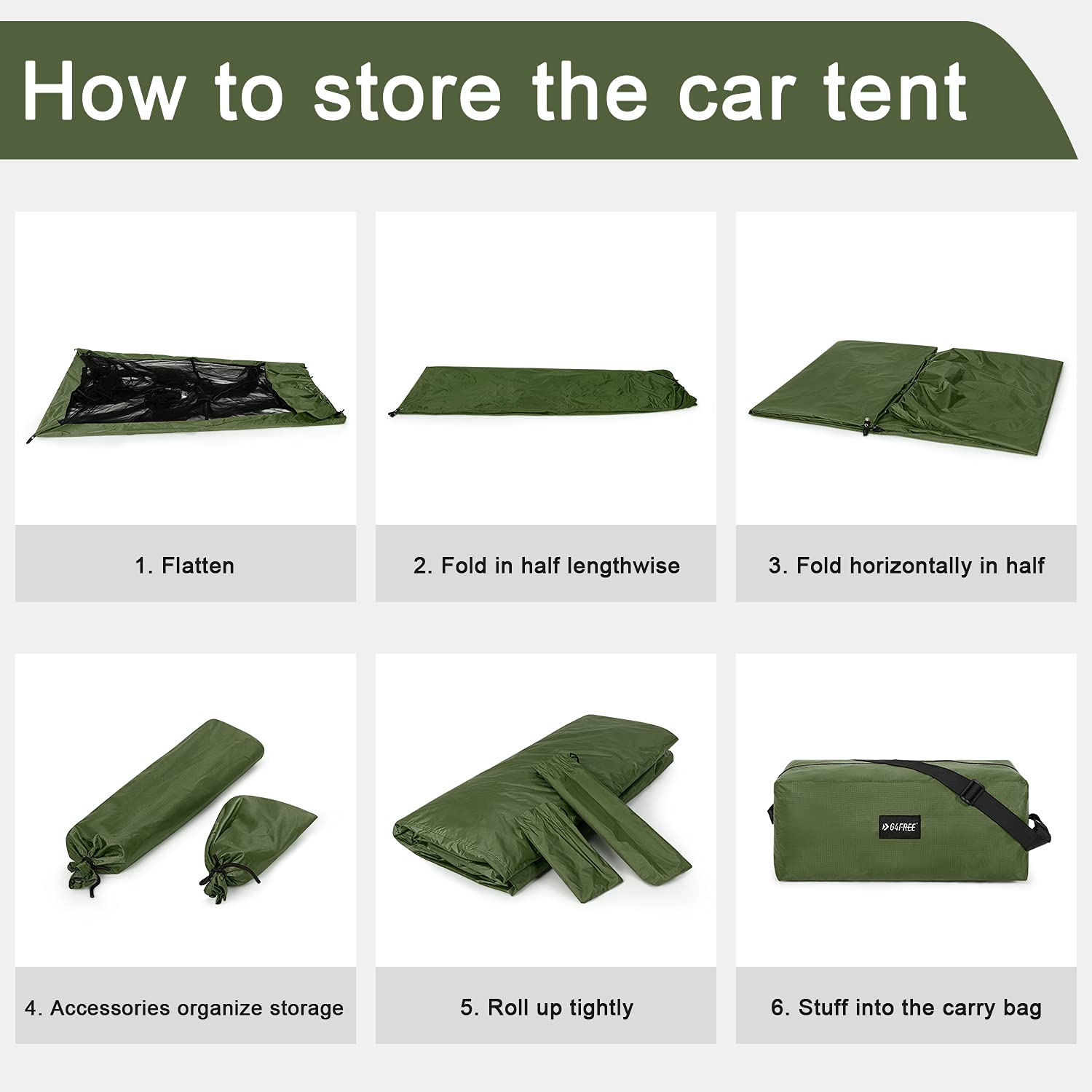 SUV Tailgate Awning Tent with Mosquito Net