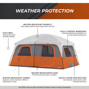 10-12 Person Multi-Room Cabin Camping Tent