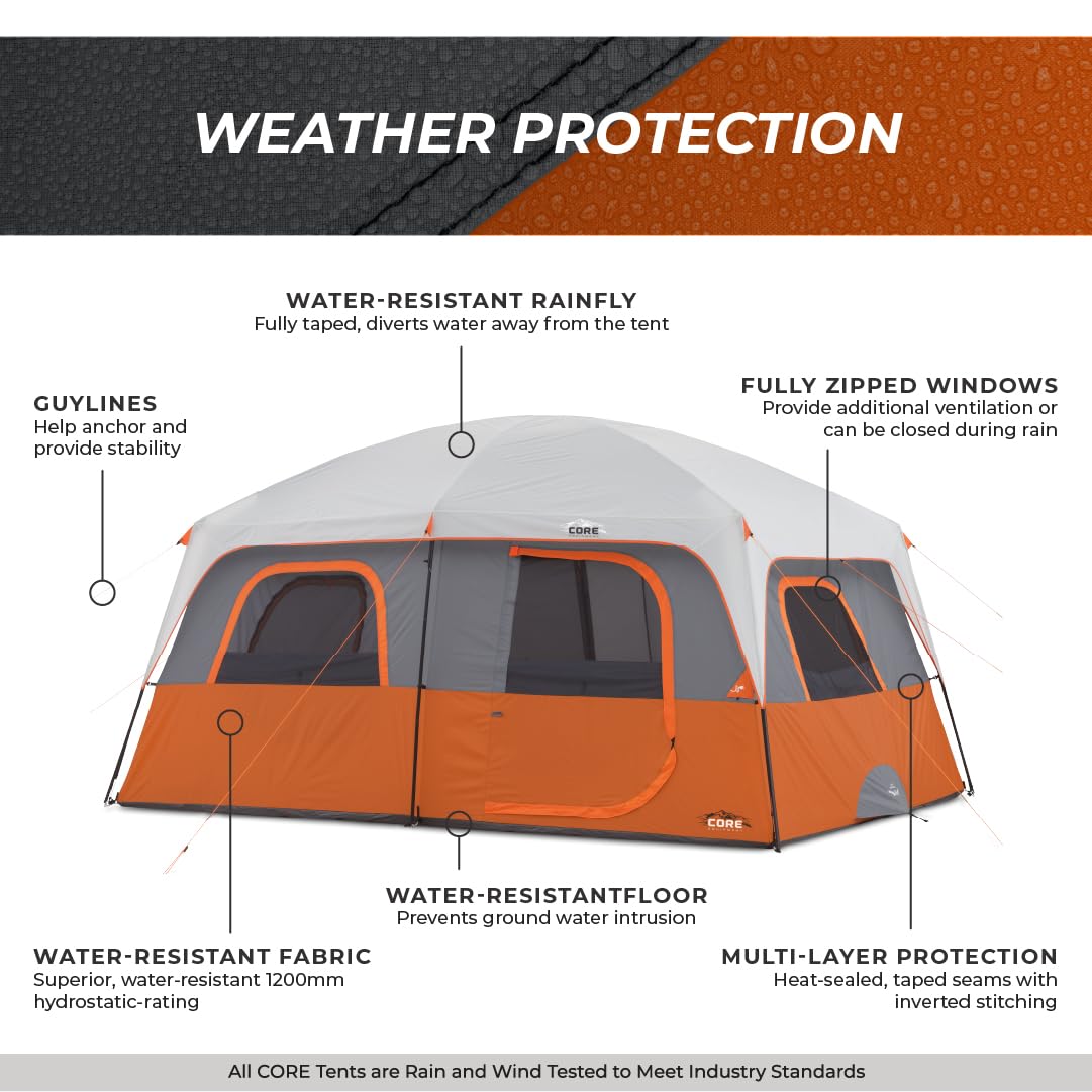 10-12 Person Multi-Room Cabin Camping Tent