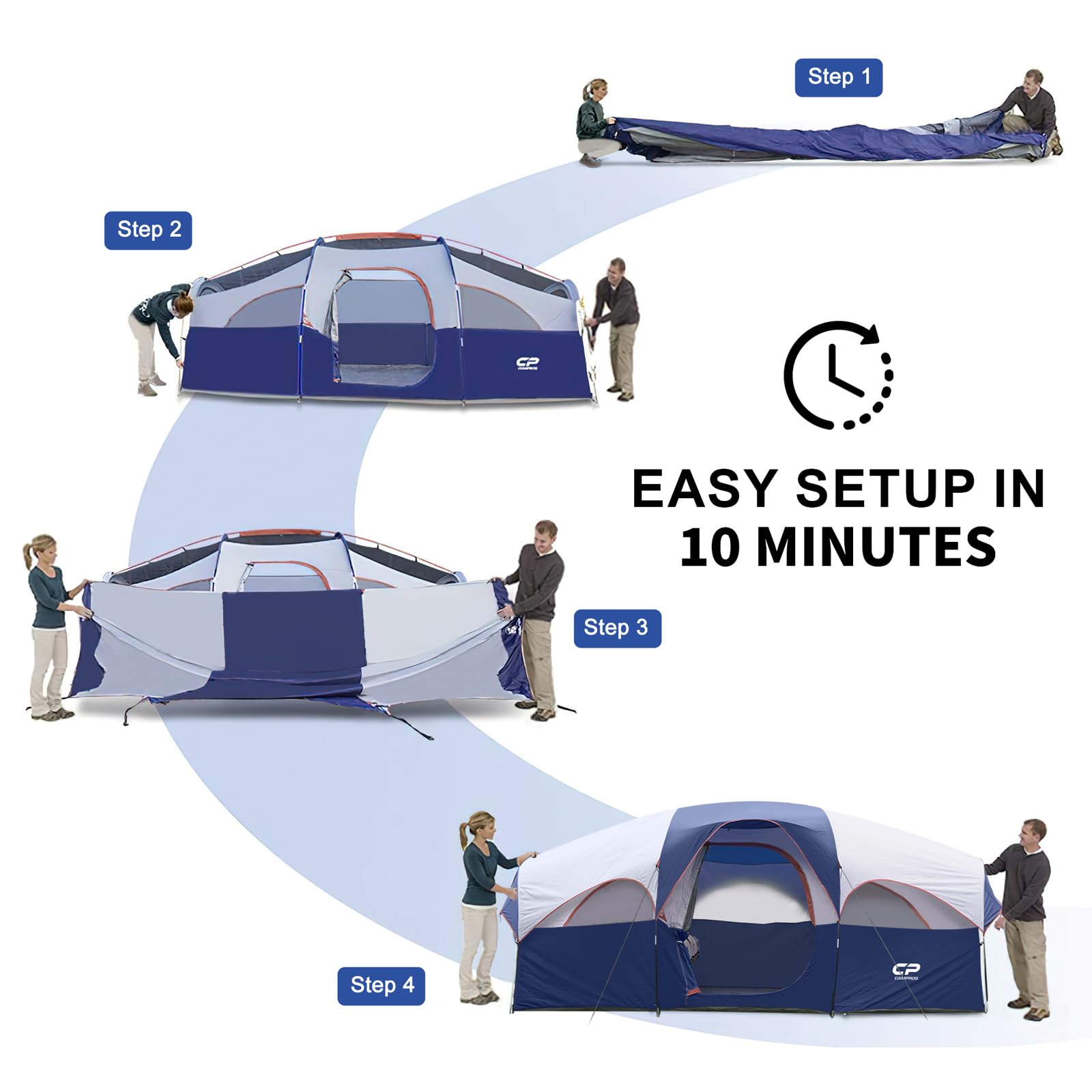8-Person Family Camping Tent