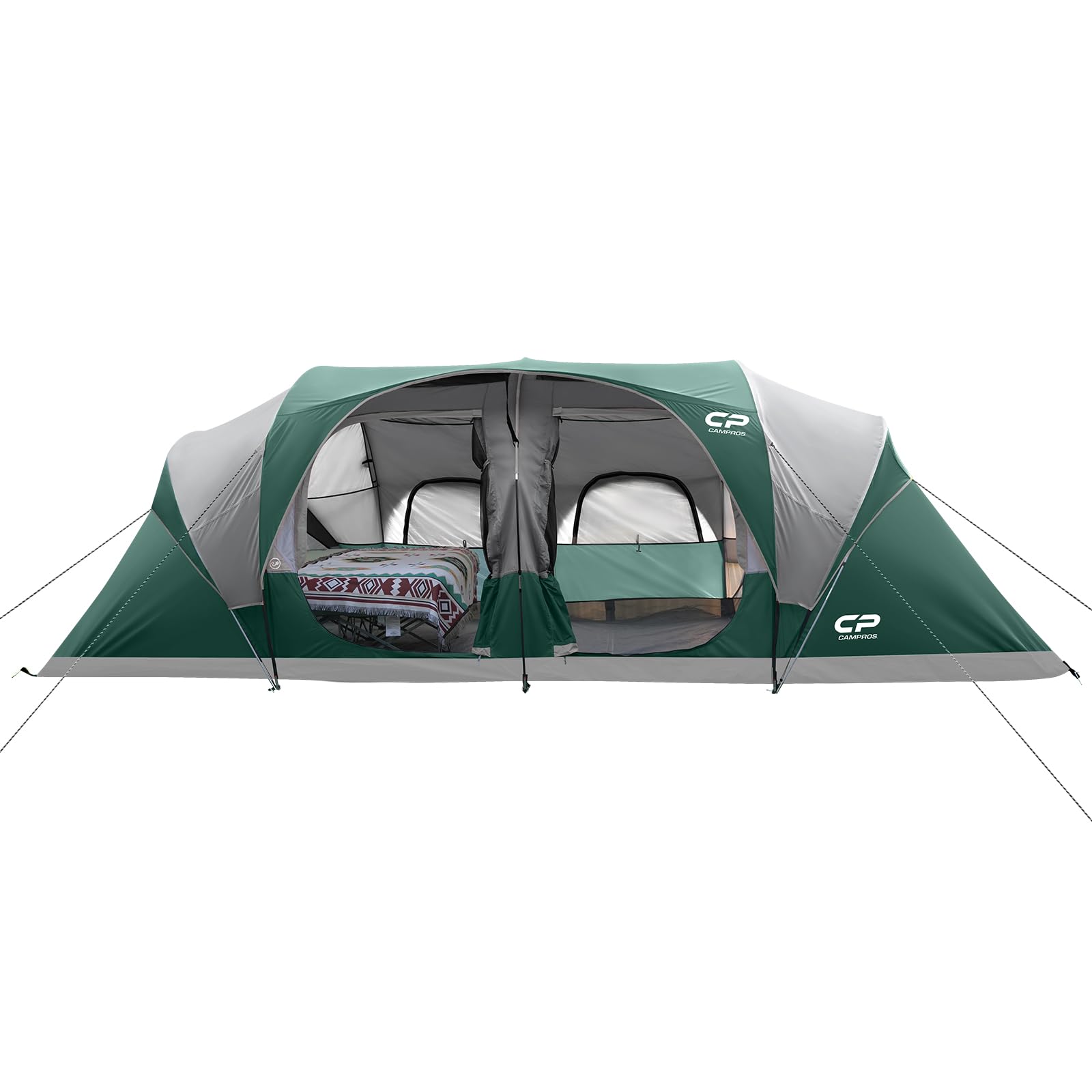 12-Person 3-Room Family Camping Tent Waterproof
