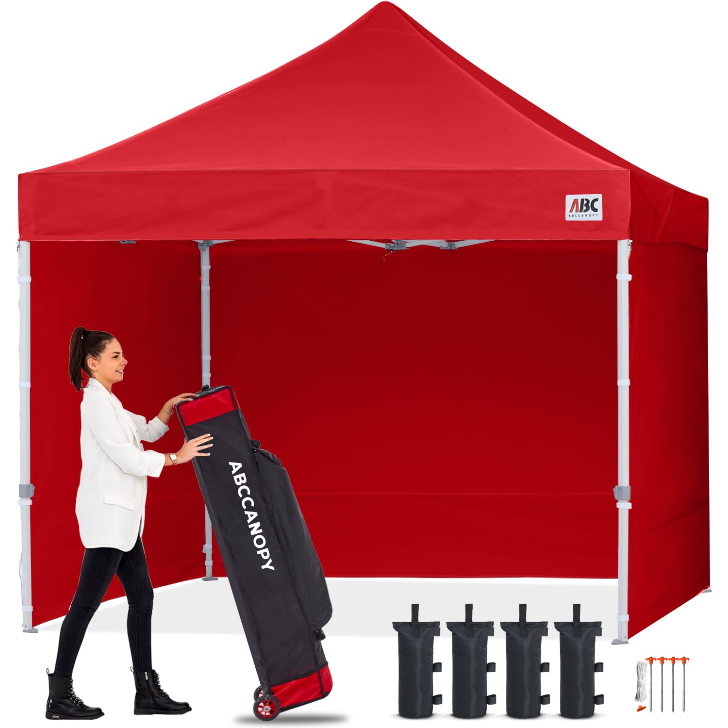 10x10 Commercial Pop Up Canopy Tent with Sidewalls