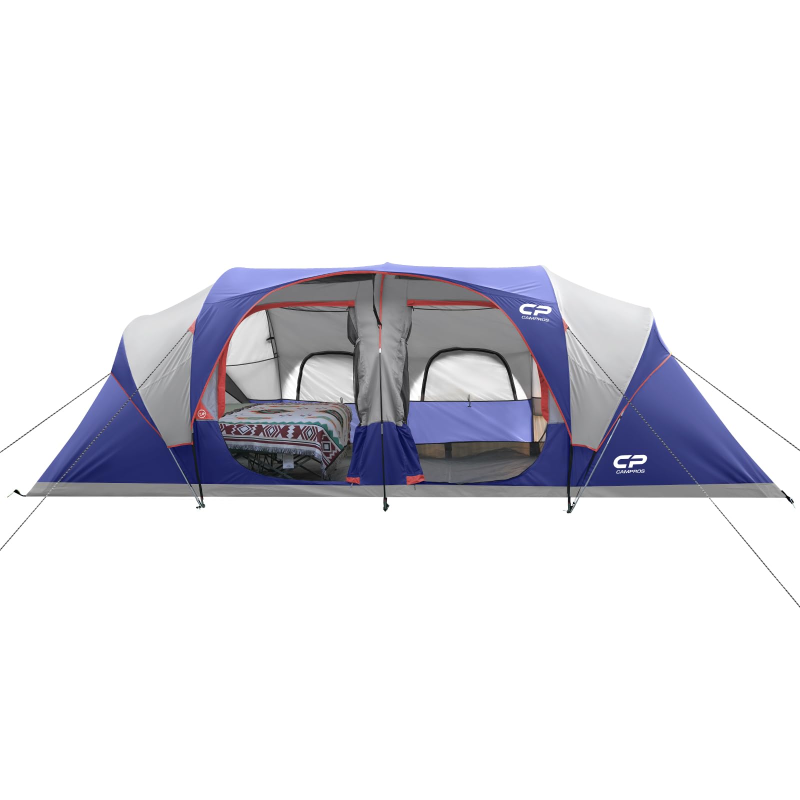 12-Person 3-Room Family Camping Tent Waterproof