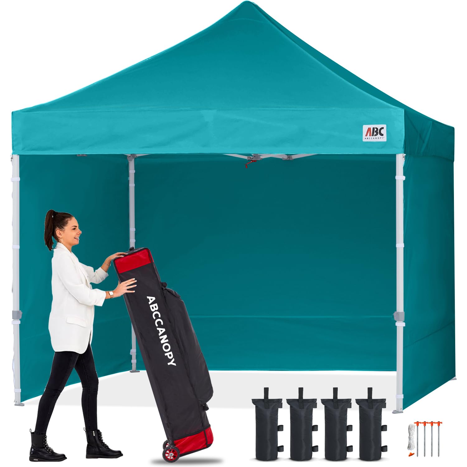 10x10 Commercial Pop Up Canopy Tent with Sidewalls