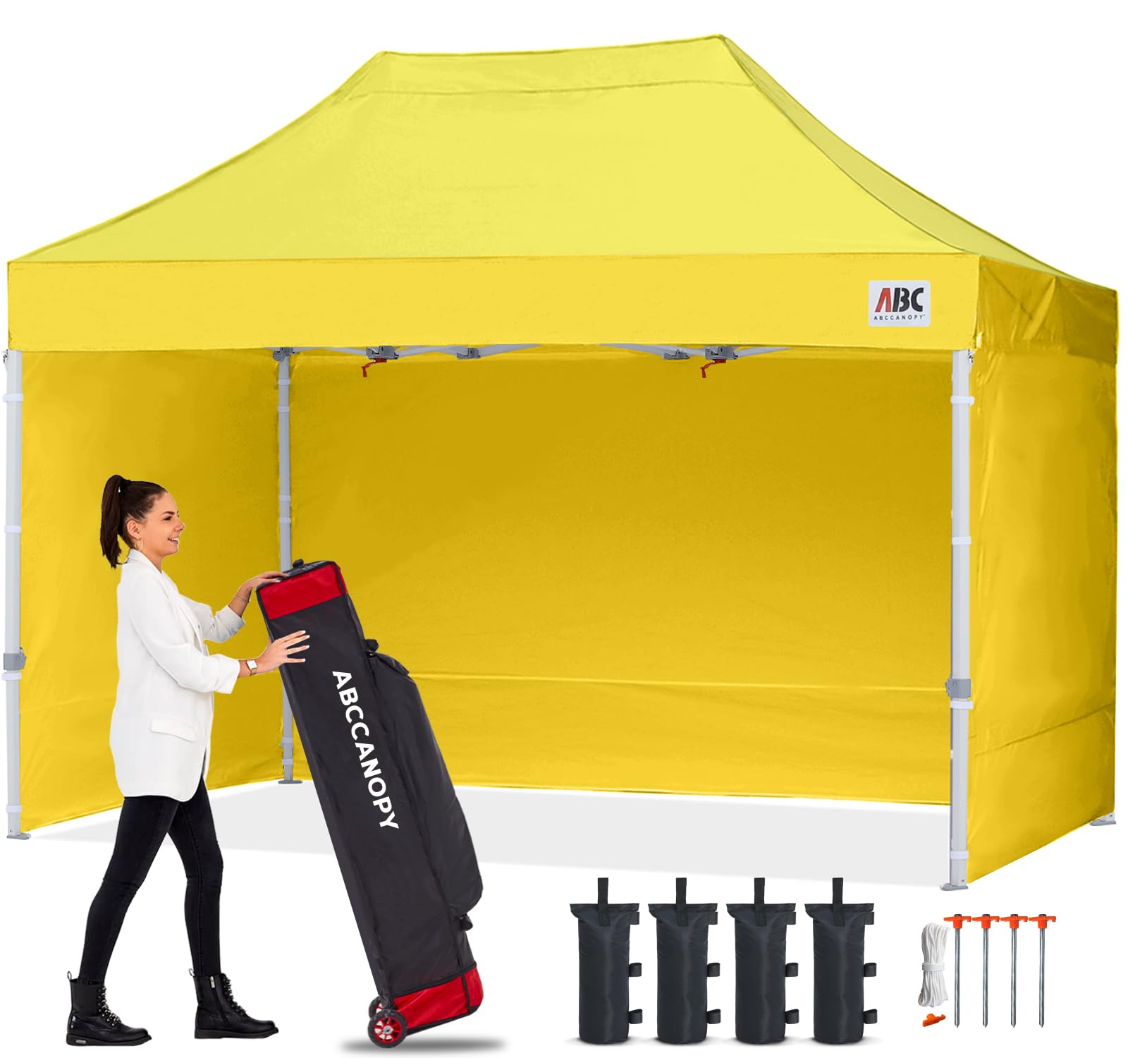 10x10 Commercial Pop Up Canopy Tent with Sidewalls