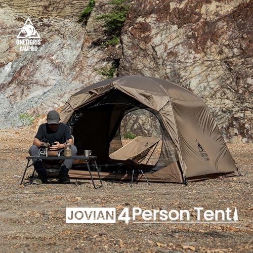 4-Person 3-Season Camping Tent Waterproof