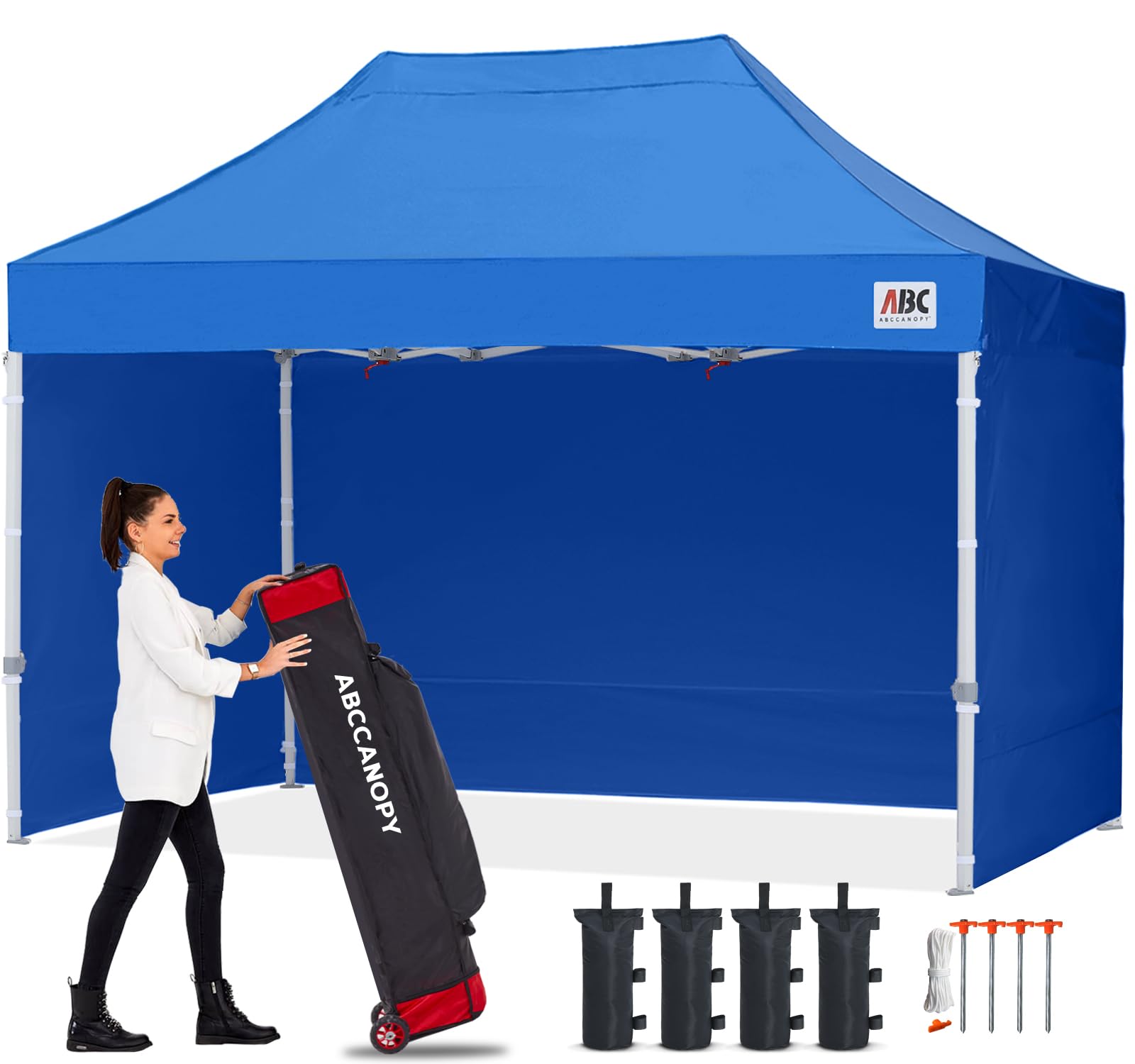 10x10 Commercial Pop Up Canopy Tent with Sidewalls