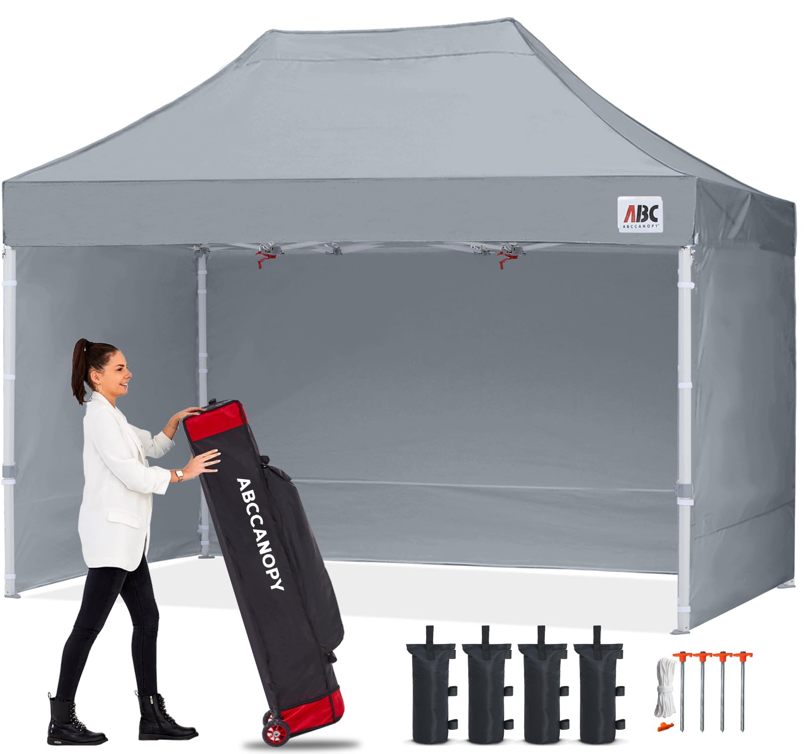 10x10 Commercial Pop Up Canopy Tent with Sidewalls