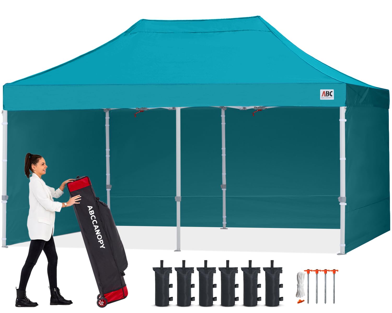 10x10 Commercial Pop Up Canopy Tent with Sidewalls