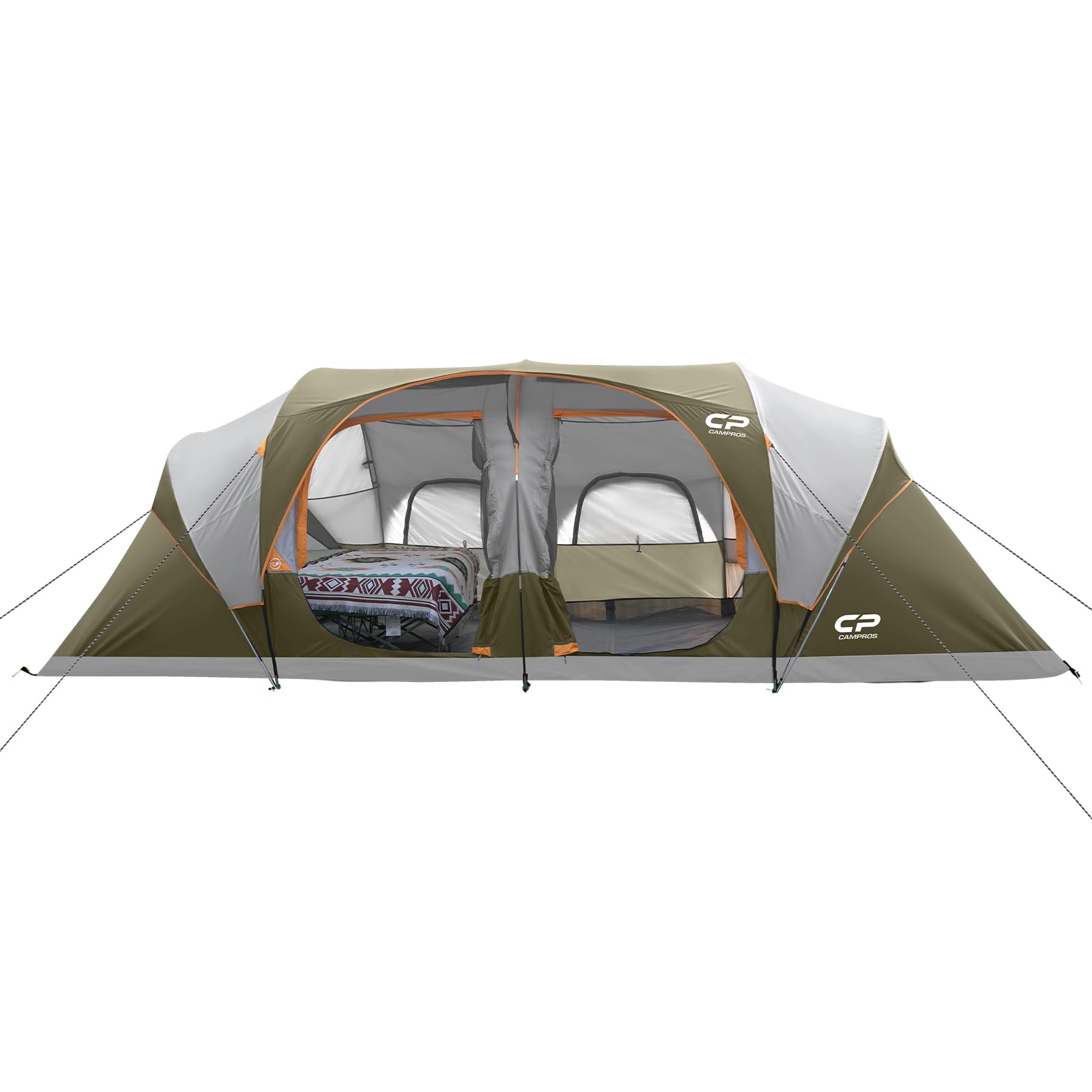 12-Person 3-Room Family Camping Tent Waterproof