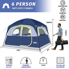 6-Person Waterproof Family Camping Tent