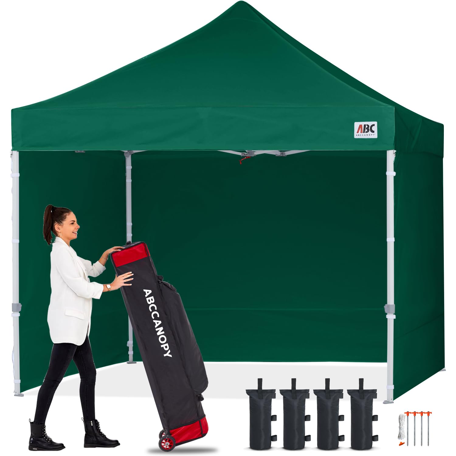 10x10 Commercial Pop Up Canopy Tent with Sidewalls