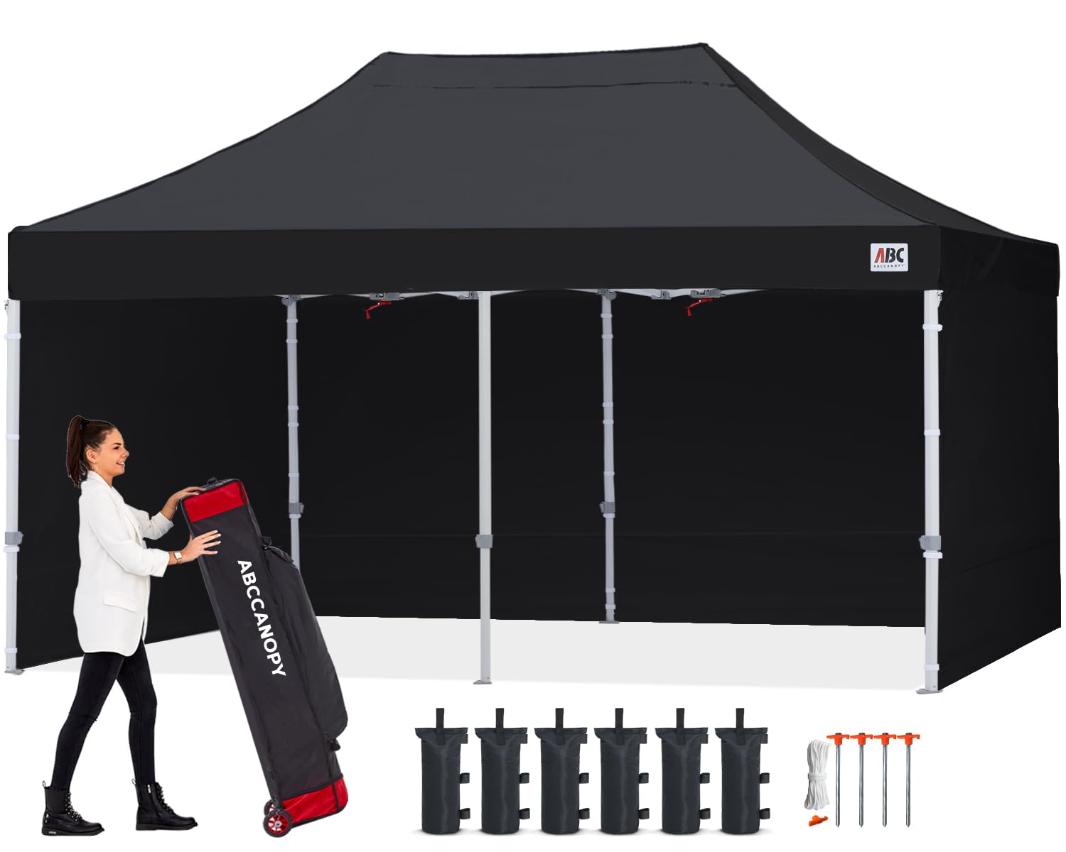 10x10 Commercial Pop Up Canopy Tent with Sidewalls