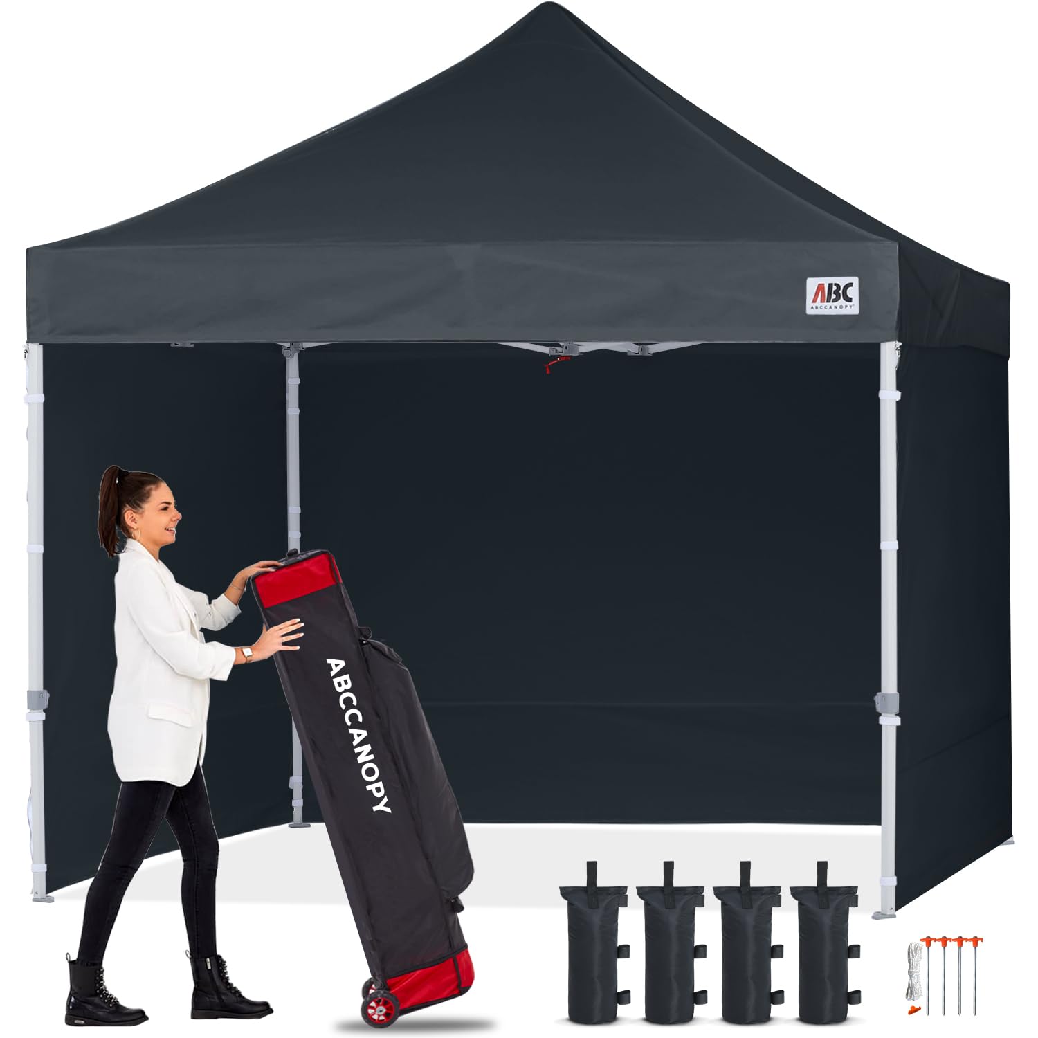 10x10 Commercial Pop Up Canopy Tent with Sidewalls
