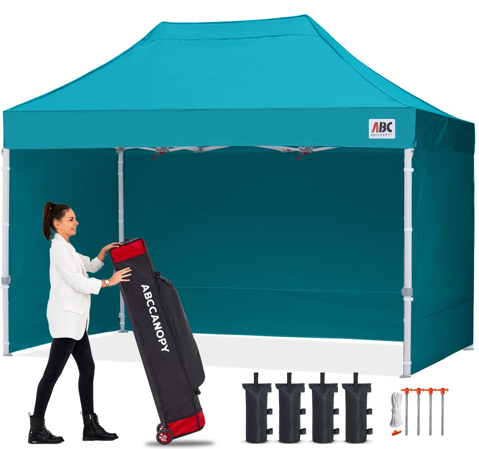 10x10 Commercial Pop Up Canopy Tent with Sidewalls