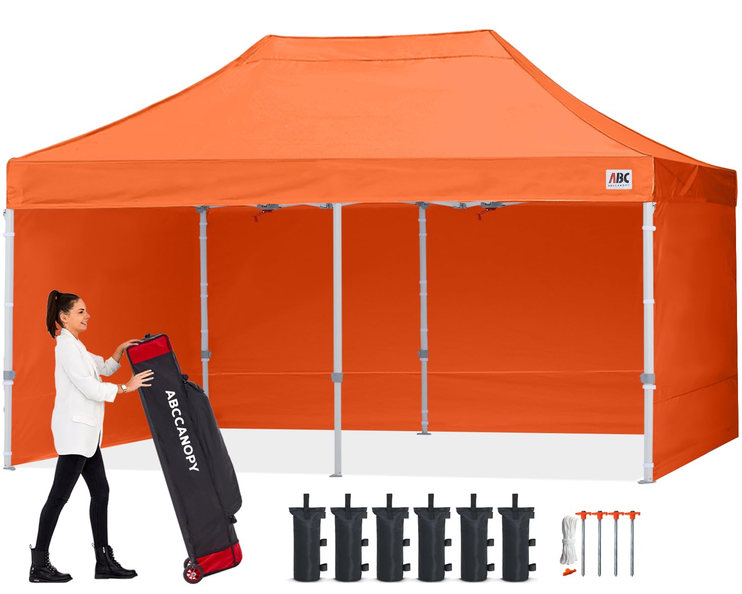 10x10 Commercial Pop Up Canopy Tent with Sidewalls