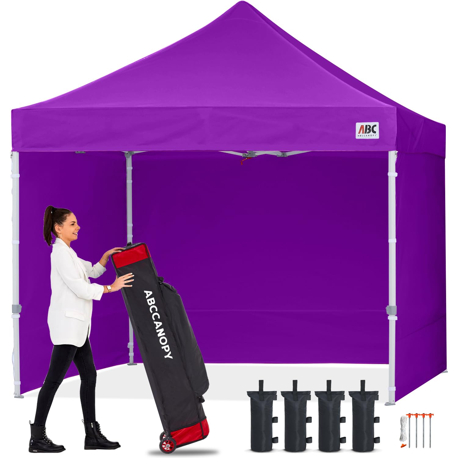 10x10 Commercial Pop Up Canopy Tent with Sidewalls