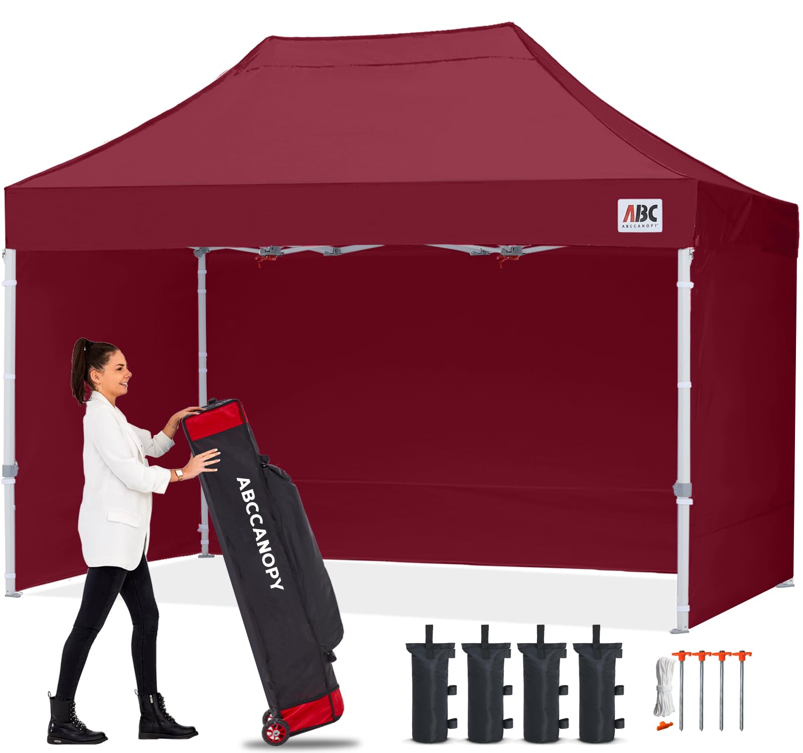 10x10 Commercial Pop Up Canopy Tent with Sidewalls