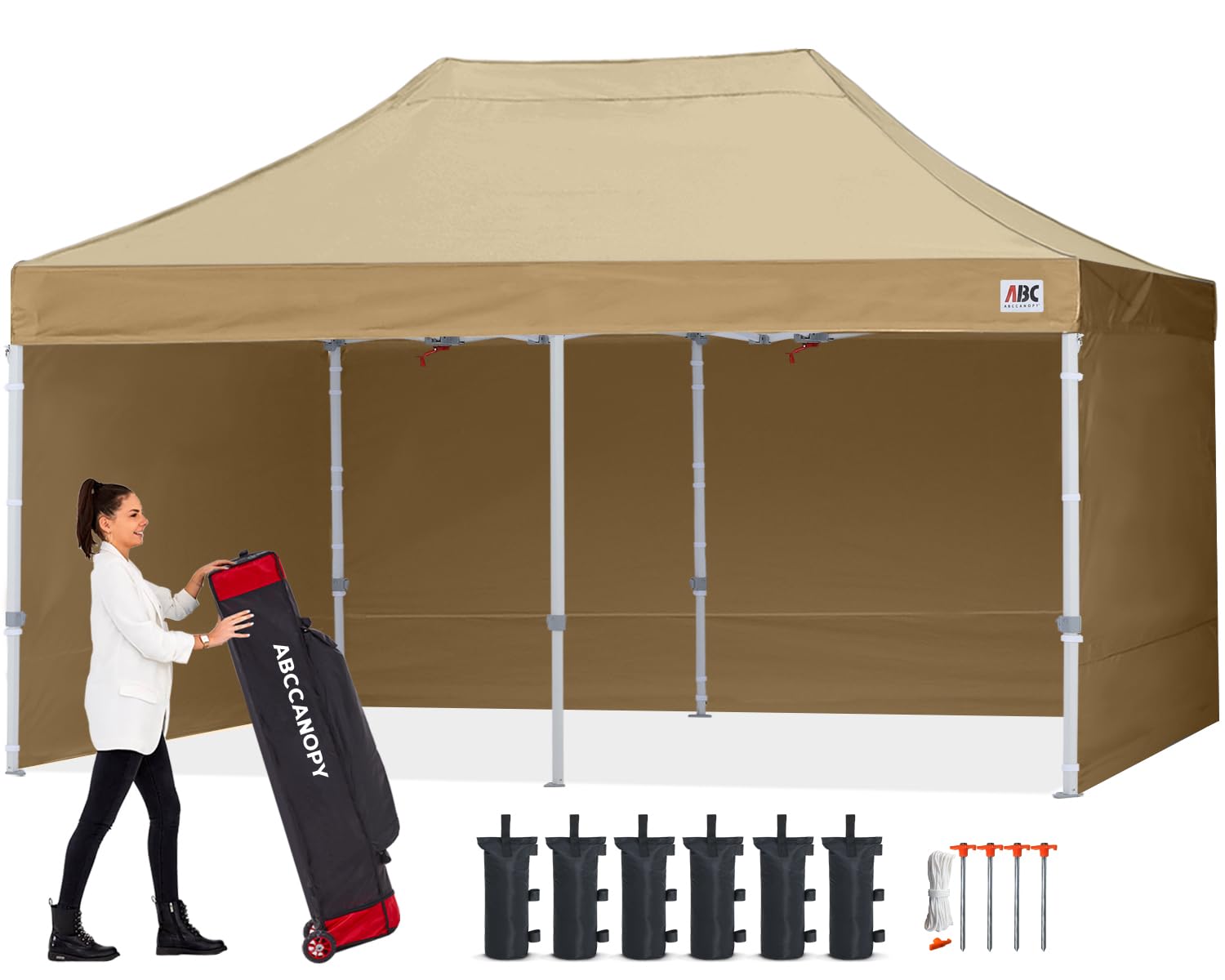 10x10 Commercial Pop Up Canopy Tent with Sidewalls