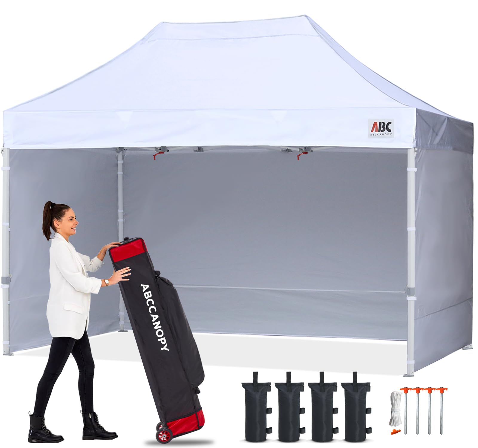 10x10 Commercial Pop Up Canopy Tent with Sidewalls
