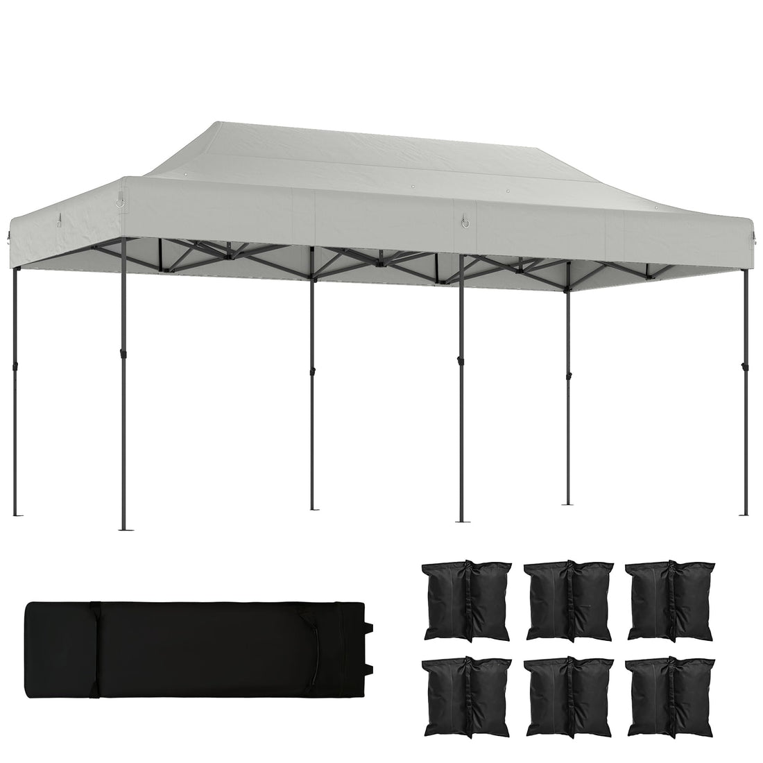 10x20 Heavy Duty Pop Up Canopy Tent