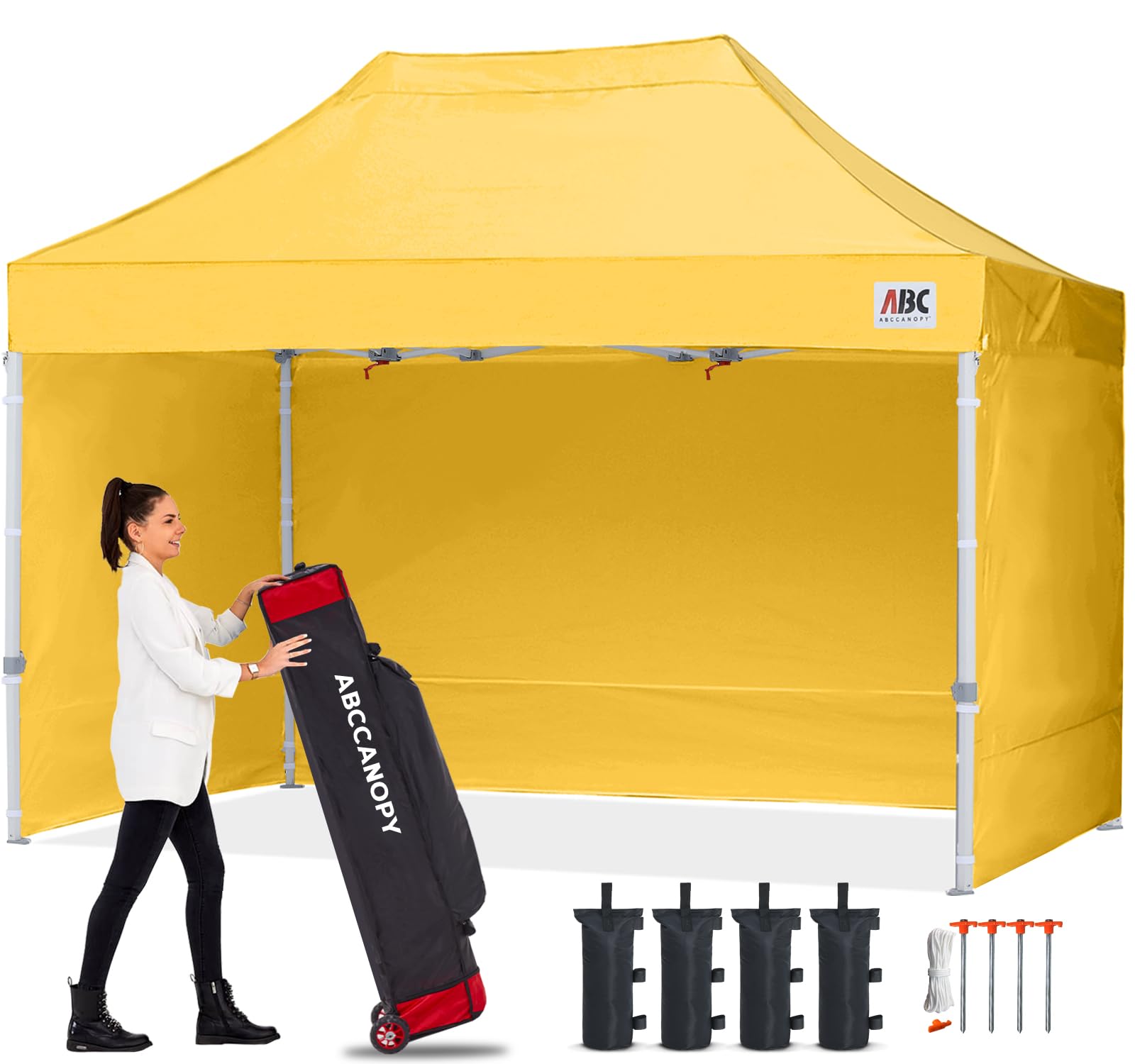 10x10 Commercial Pop Up Canopy Tent with Sidewalls
