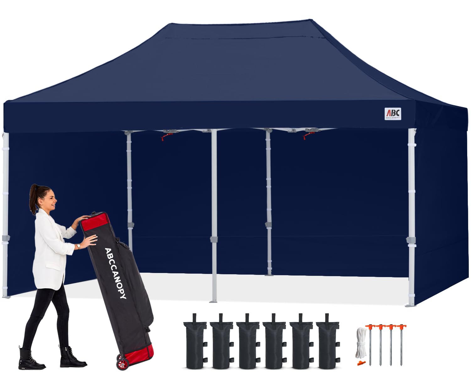 10x10 Commercial Pop Up Canopy Tent with Sidewalls
