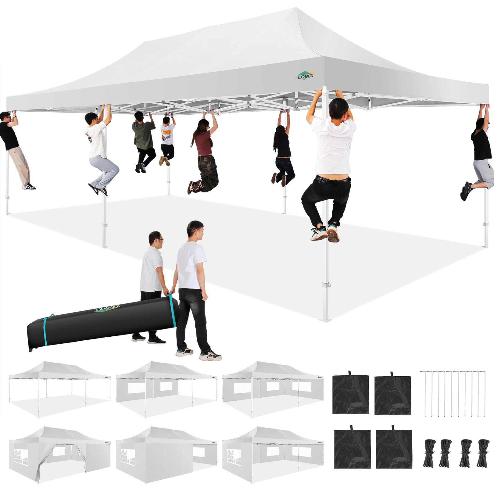 10x10 / 10x20 Pop Up Canopy Tent with Sidewalls