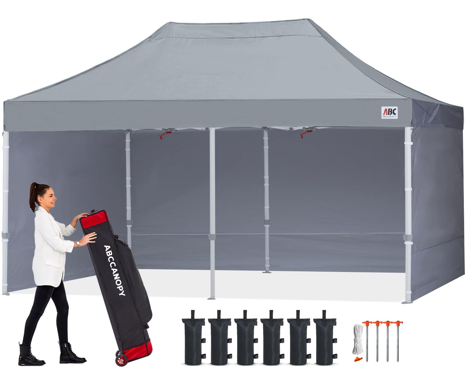 10x10 Commercial Pop Up Canopy Tent with Sidewalls
