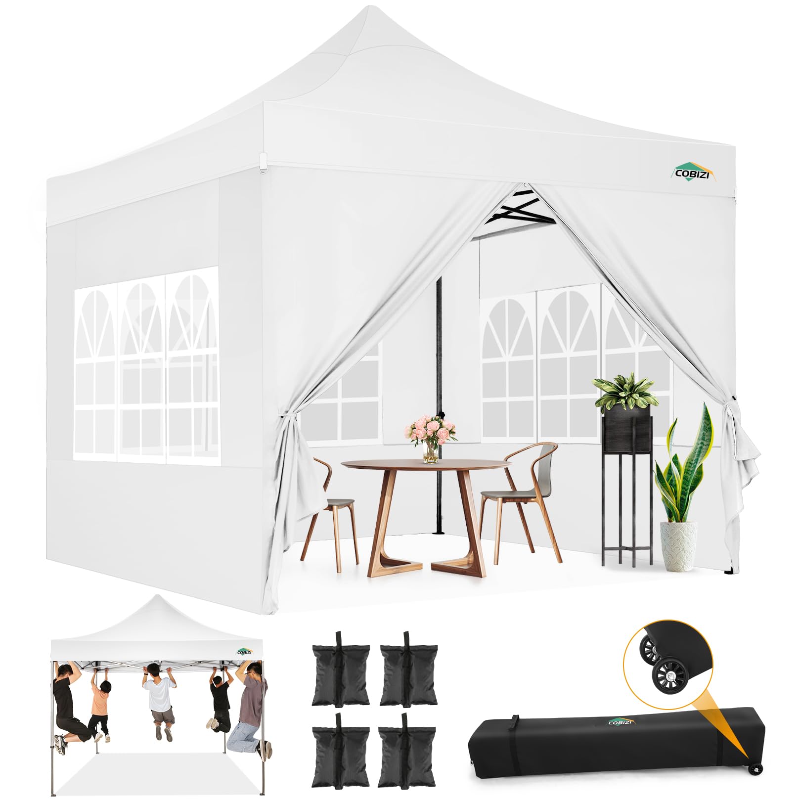 10x10 / 10x20 Pop Up Canopy Tent with Sidewalls
