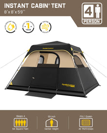 4-10 Person Instant Cabin Camping Tent