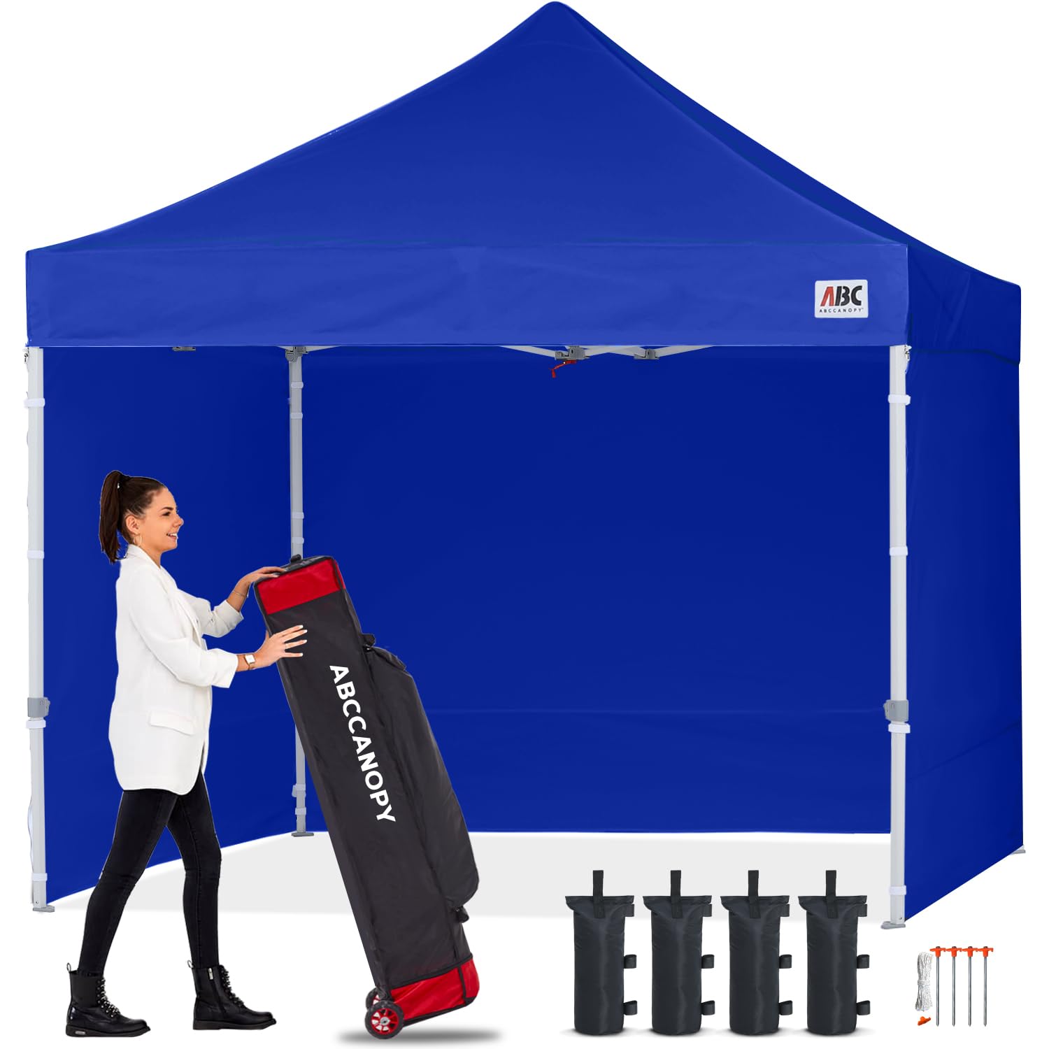 10x10 Commercial Pop Up Canopy Tent with Sidewalls