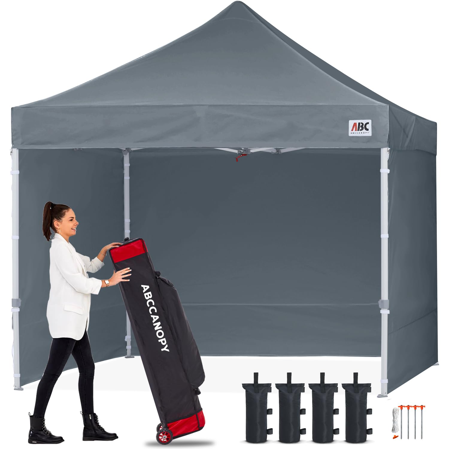 10x10 Commercial Pop Up Canopy Tent with Sidewalls