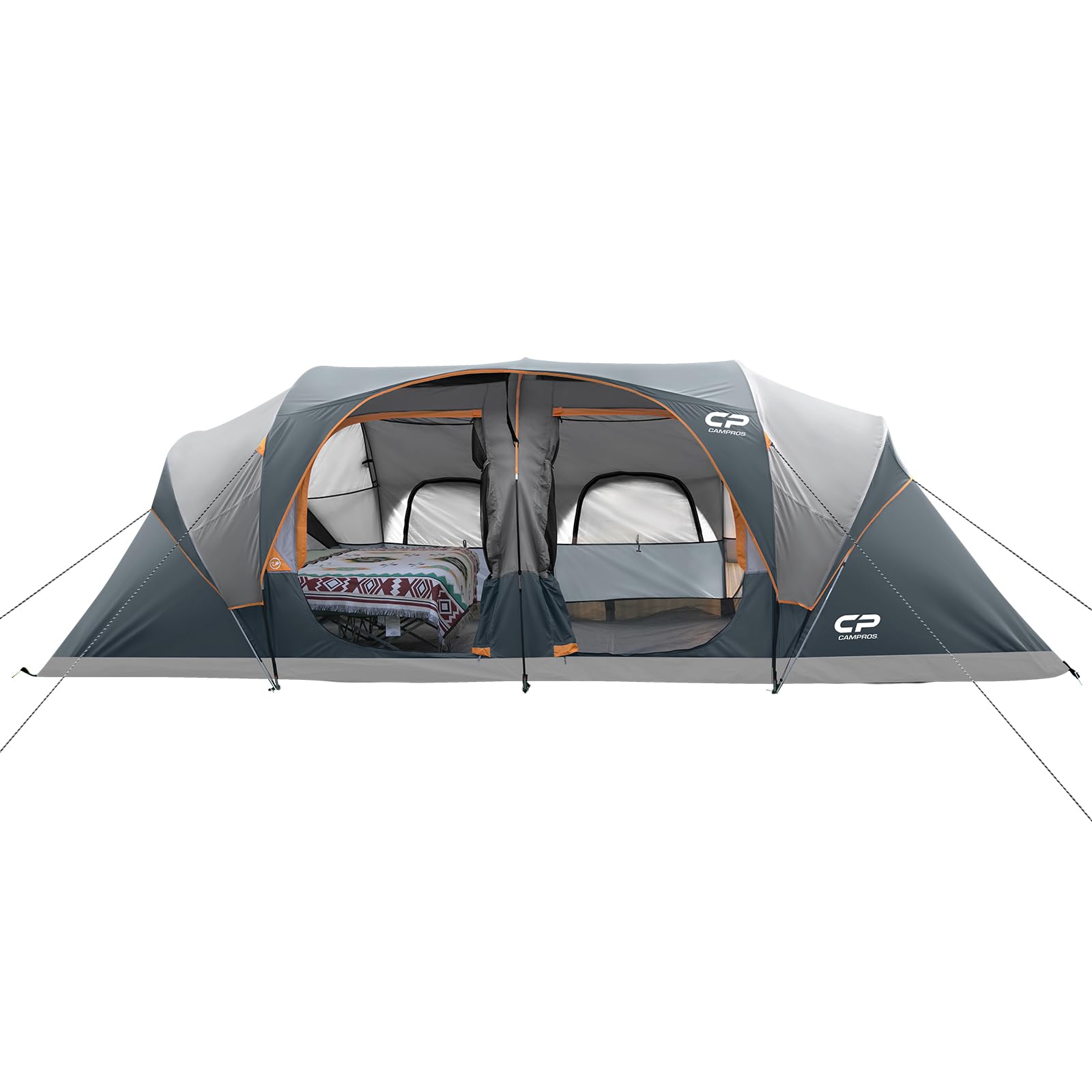 12-Person 3-Room Family Camping Tent Waterproof