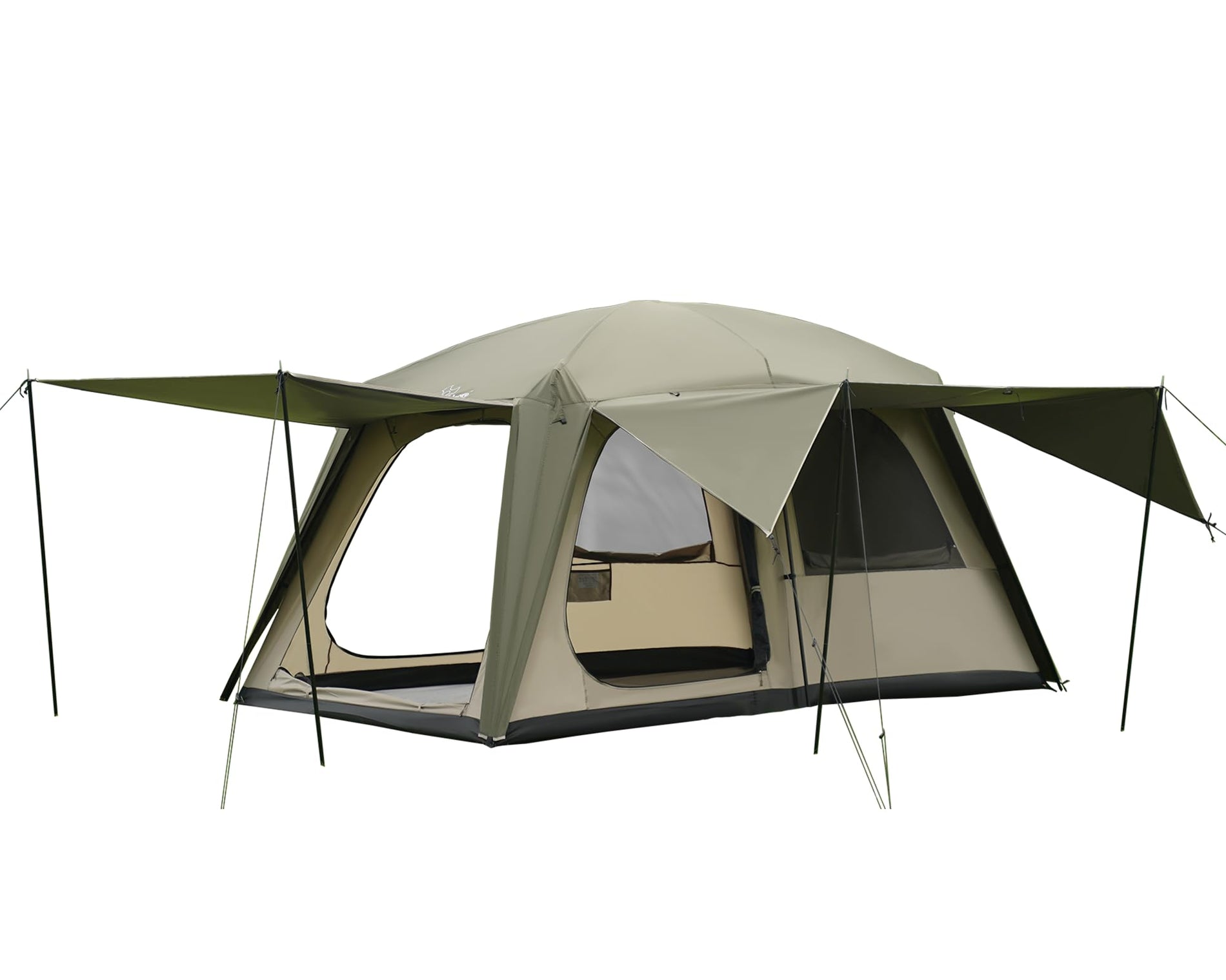 4-6 Person Family Cabin Tent 2-Room Waterproof