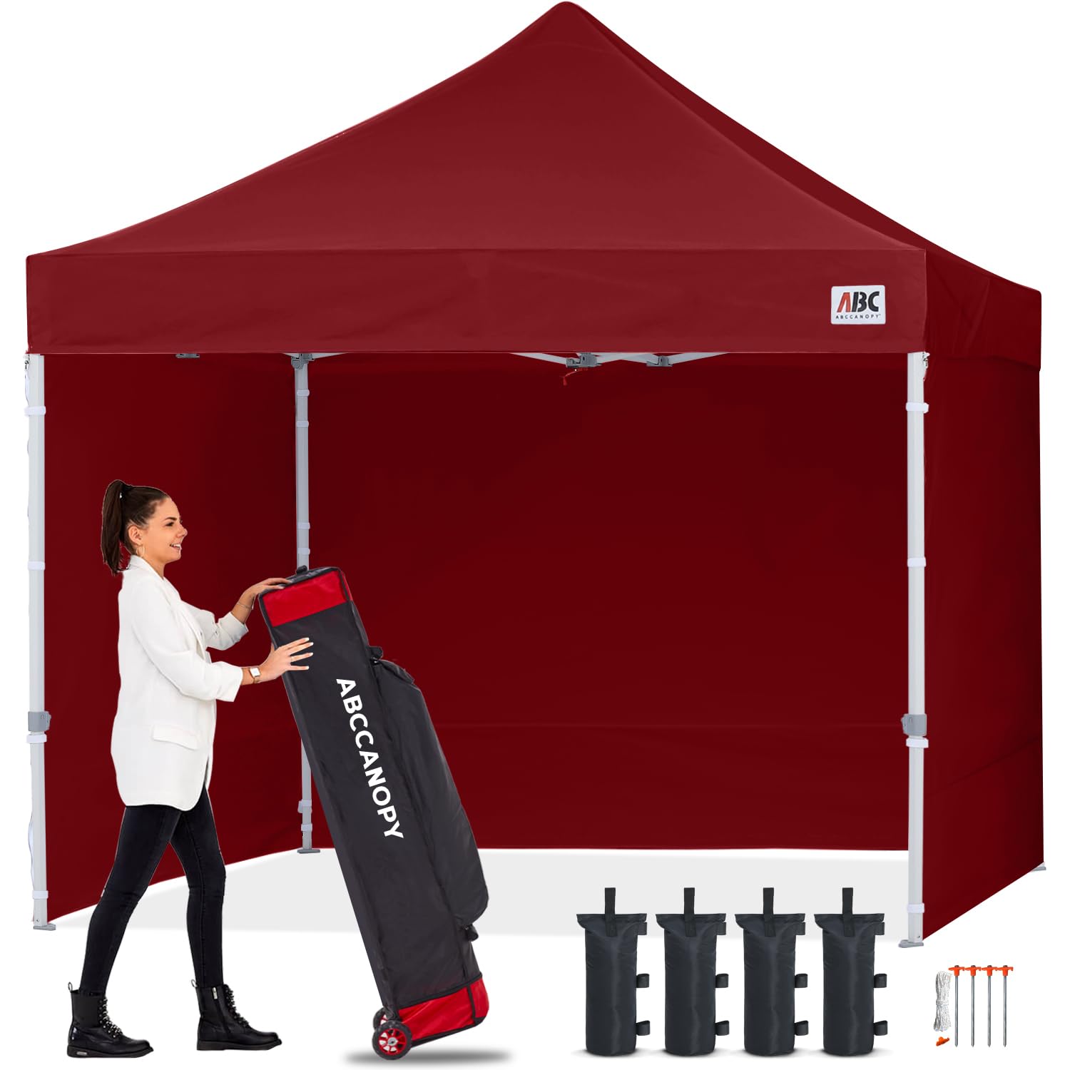 10x10 Commercial Pop Up Canopy Tent with Sidewalls