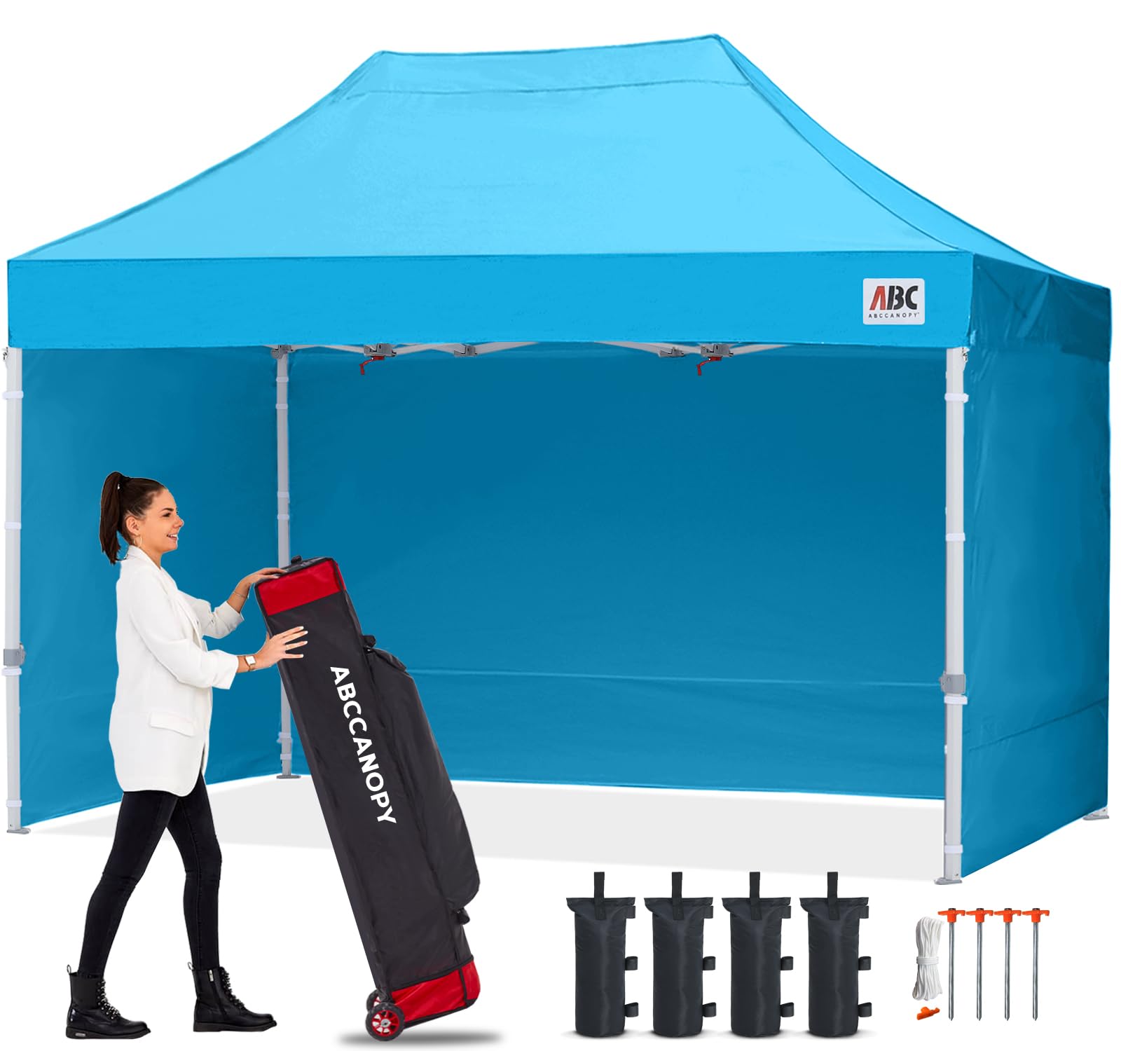 10x10 Commercial Pop Up Canopy Tent with Sidewalls