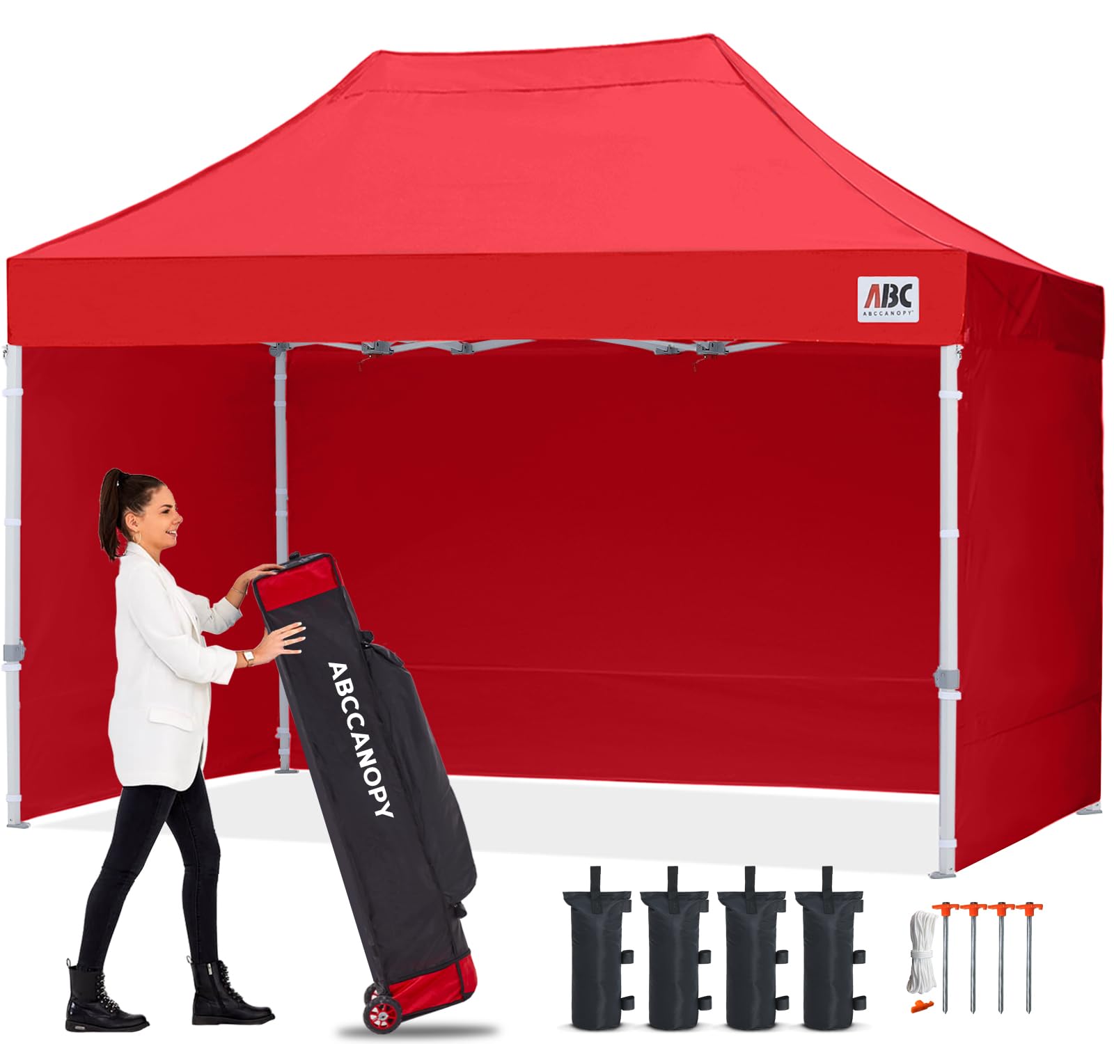 10x10 Commercial Pop Up Canopy Tent with Sidewalls