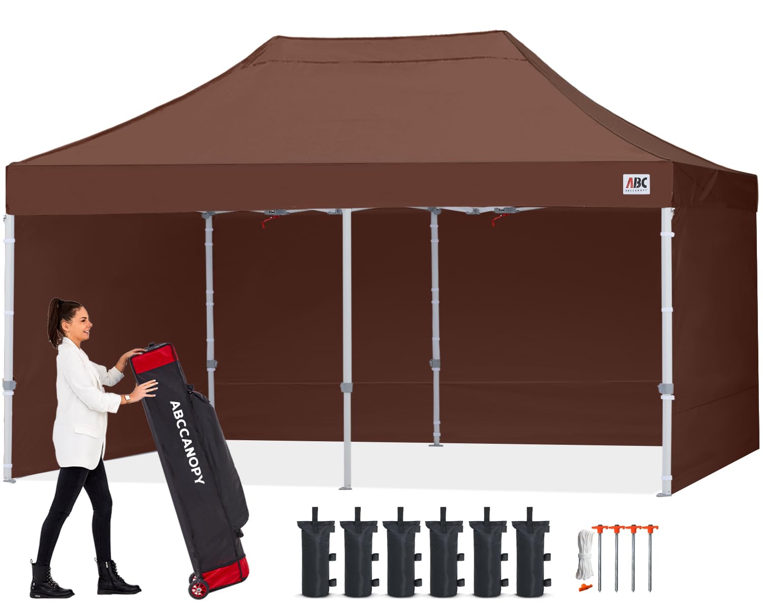 10x10 Commercial Pop Up Canopy Tent with Sidewalls