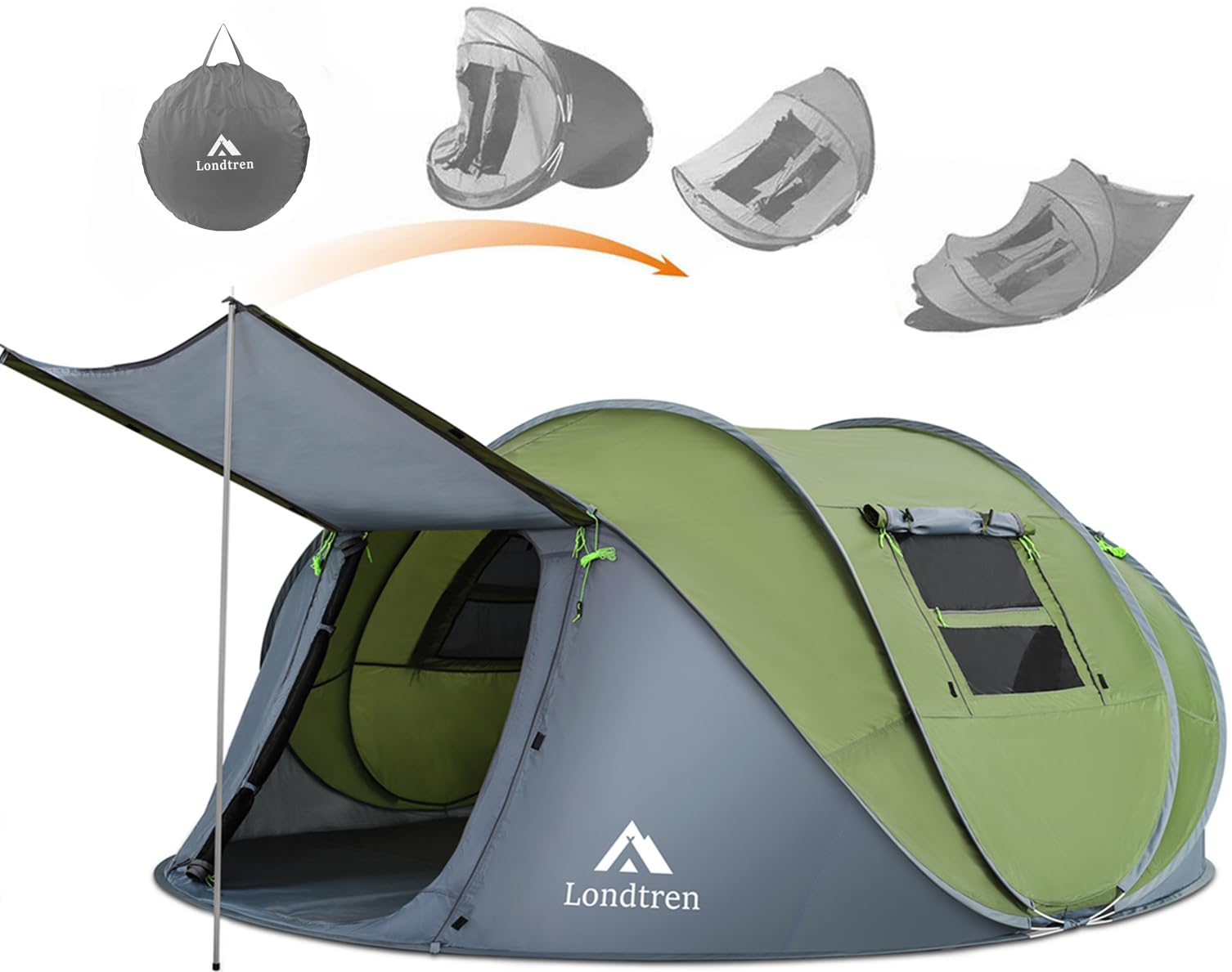 4-Person Pop Up Camping Tent Waterproof