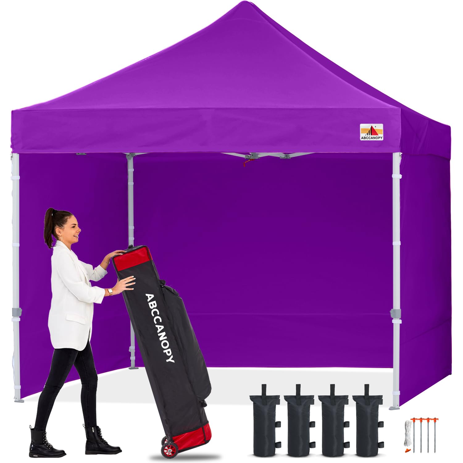 10x10 Commercial Pop Up Canopy Tent with Sidewalls