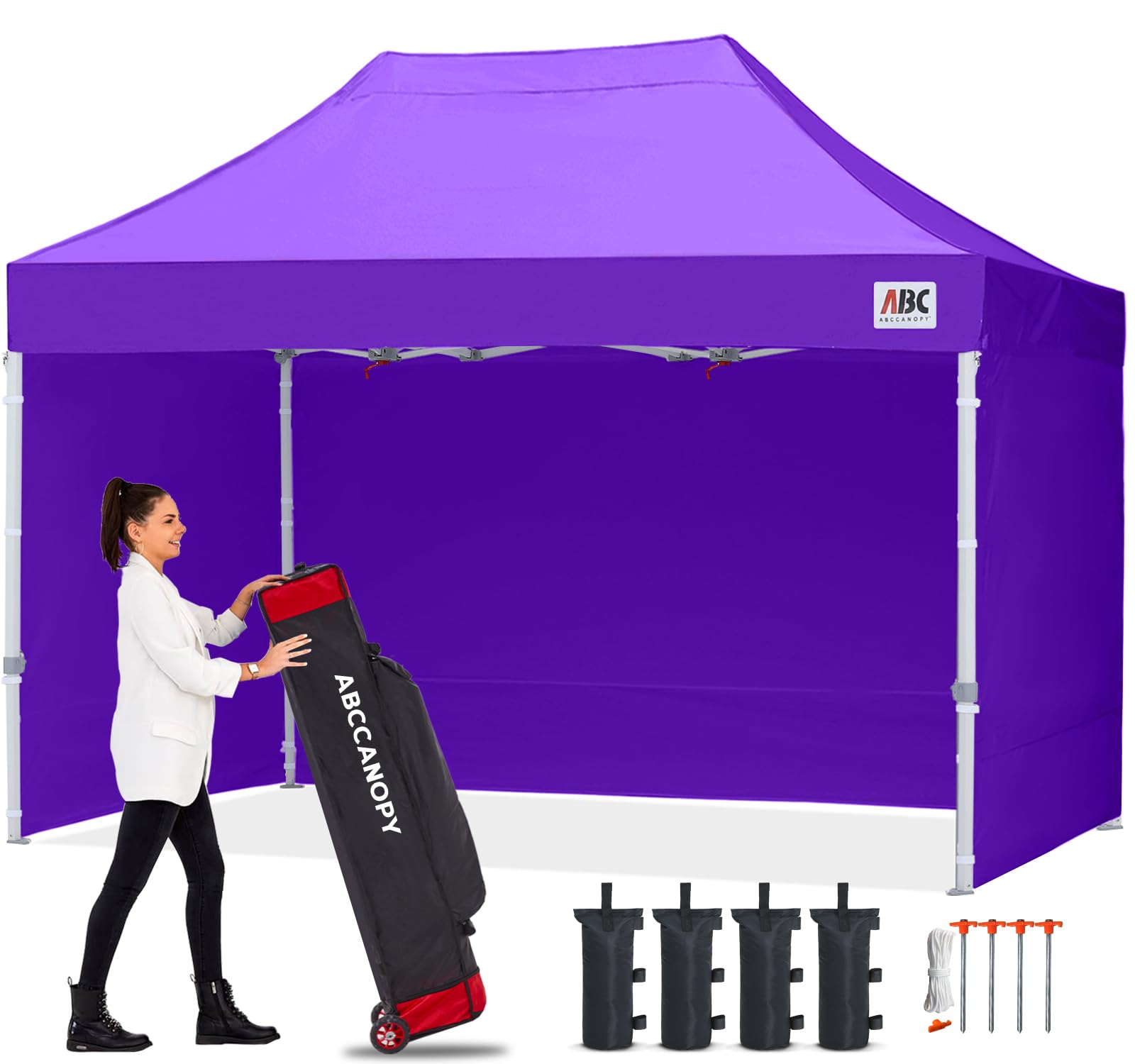 10x10 Commercial Pop Up Canopy Tent with Sidewalls