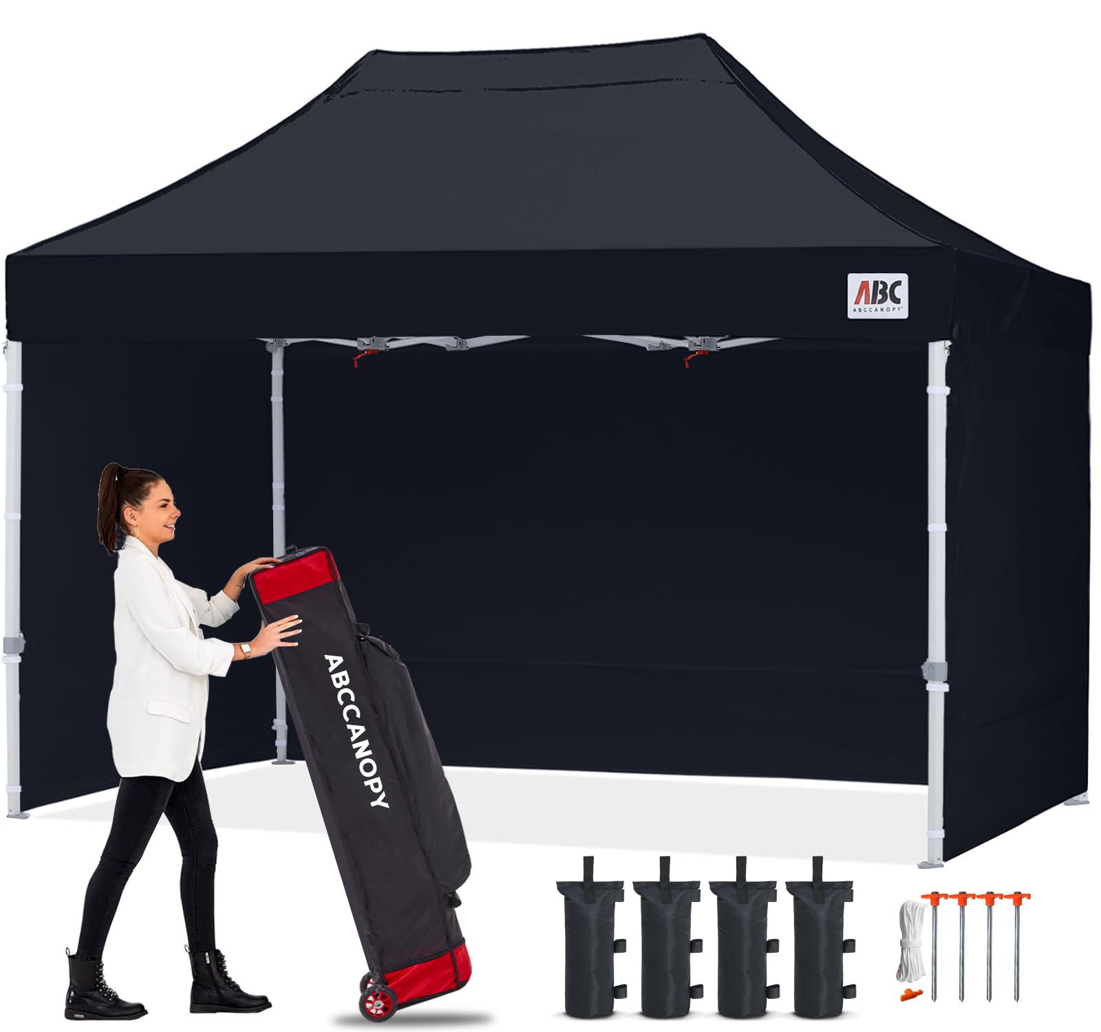 10x10 Commercial Pop Up Canopy Tent with Sidewalls