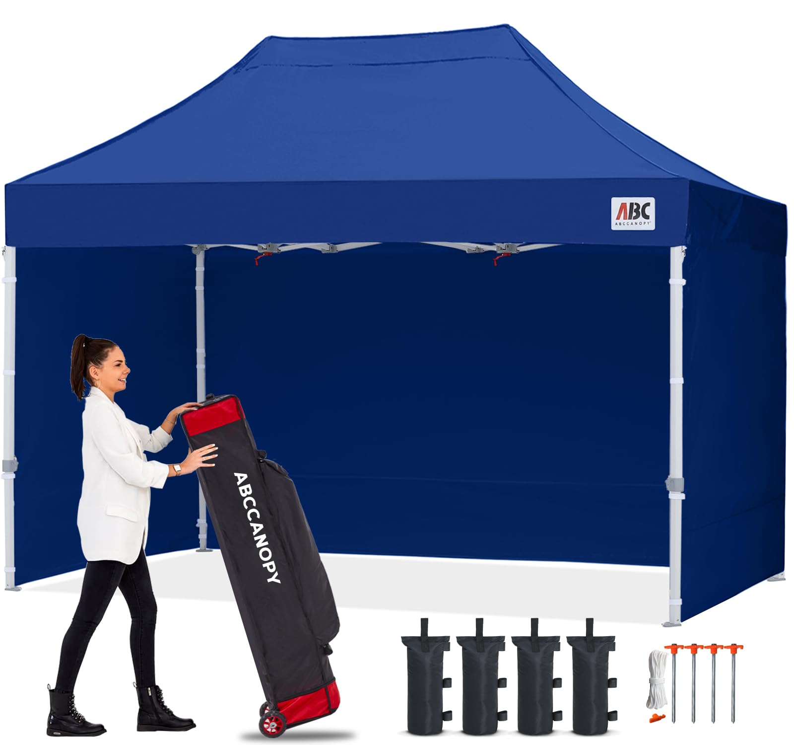 10x10 Commercial Pop Up Canopy Tent with Sidewalls